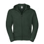 Authentic Full Zip Hooded Sweatshirt Bottle Green S