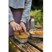 Black+Blum Stainless Steel Dubbele Bento Box, grijs