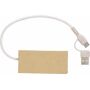 Aluminium en gerecycled papier USB-hub Paulo bruin