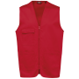 Gilet polykatoen multizakken Red XS