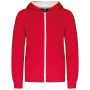 Kindersweatvest met capuchon Red / White 6/8 jaar Kindersweatvest met capuchon Red / White 6/8 jaar