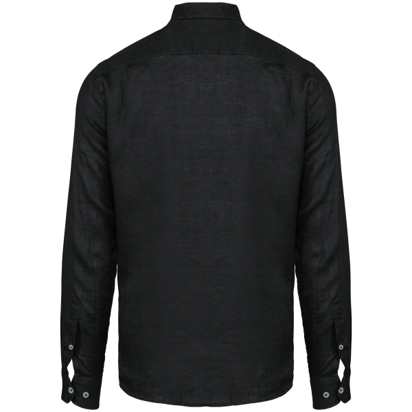 Chemise en lin homme Black XS Chemise en lin homme Black XS