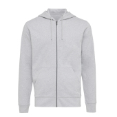 Iqoniq Abisko gerecycled katoen hoodie met rits, heather grey (4XL)
