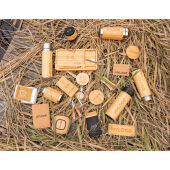 Bamboe balpen, bruin, zilver