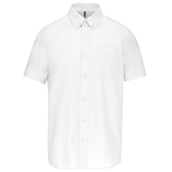 Herren Oxford Kurzarmhemd White XXL Herren Oxford Kurzarmhemd White XXL