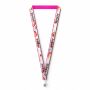 Polyester keycord met gesublimeerde satijnen overlay