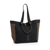 BEAU AWARE™ 400gsm recycled canvas all-round shopper, zwart
