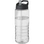 H2O Active® Treble 750 ml sportfles met tuitdeksel - Transparant/Zwart