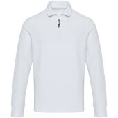 Apollo 245 g/m² uniseks half-zip poloshirt met lange mouwen - Wit - XS