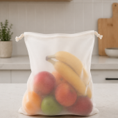 Adam Katoenen fruit- en groentetasje ecru 28 x 25 cm - ecru