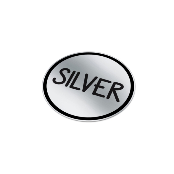 Vinyl Sticker Round Ø 15 mm - Silver