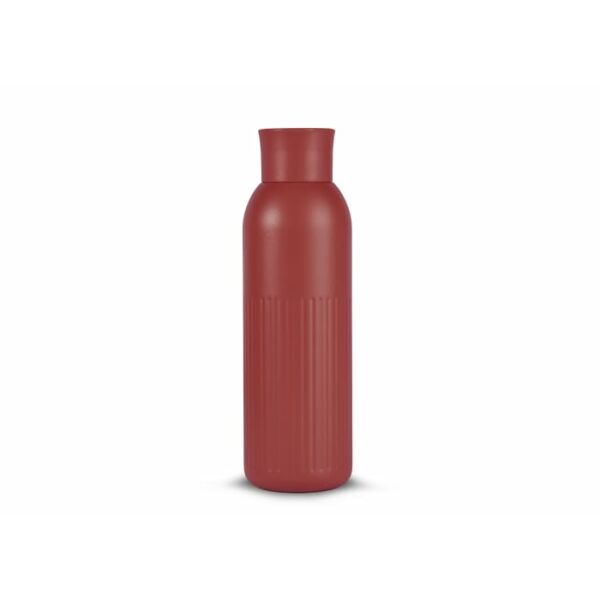 Sagaform Tekla Push stalen fles met druk dop gerecycled) 500 ml - Donker Rood Sagaform Tekla Push stalen fles met druk dop gerecycled) 500 ml - Donker Rood
