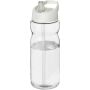 H2O Active® Eco Base 650 ml sportfles met tuitdeksel - Transparant/Wit