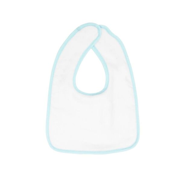 Baby bibs, 26 x 37 cm, White/Mint, 450 gr/m² Baby bibs, 26 x 37 cm, White/Mint, 450 gr/m²
