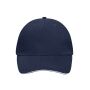 5 Panel Sandwich Cap navy/white one size