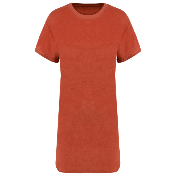 Ecologische badstof t-shirtjurk met afhangende mouwen Pomelo L Ecologische badstof t-shirtjurk met afhangende mouwen Pomelo L