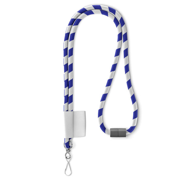 Polyester 2-kleurige koord-lanyard met full color label Polyester 2-kleurige koord-lanyard met full color label