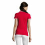 PASADENA WOMEN - PASADENA dames polo 200g - XXL - Rood/Wit