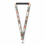 Polyester keycord met gesublimeerde satijnen overlay