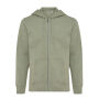 Iqoniq Abisko gerecycled katoen hoodie met rits, heather green (XL)