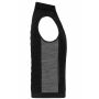 Ladies' Padded Hybrid Vest black/carbon melange XS