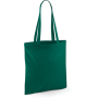 Shopper met lange hengsels Bottle Green One Size Shopper met lange hengsels Bottle Green One Size