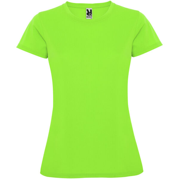 Montecarlo short sleeve women's sports t-shirt - Lime / Green Lime - 2XL