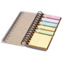 Spinner notitieboek met gekleurde sticky notes - Naturel