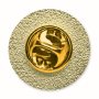 Ronde metalen reversspeld met doming