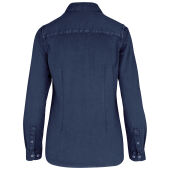 Ecologisch verwassen damesoverhemd Washed Navy XS