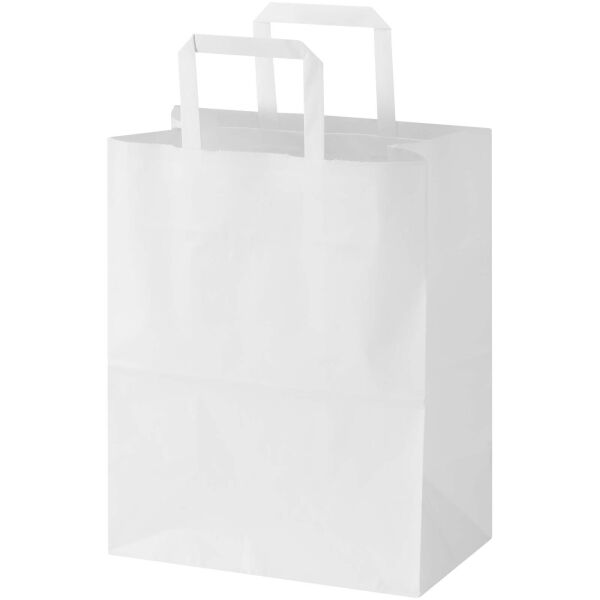 Kraft papieren tas 80 g/m² met platte handvatten – 25 x 15 x 32 cm - Wit Kraft papieren tas 80 g/m² met platte handvatten – 25 x 15 x 32 cm - Wit