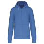 Ecologische herensweater met capuchon en ritssluiting Light Royal Blue 4XL