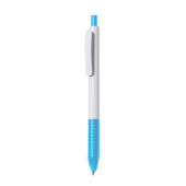 Spike balpen met gekleurde grip blauwe inkt goedkoop - lichtblauw