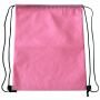 Non woven rugzak met koord, kleur roze