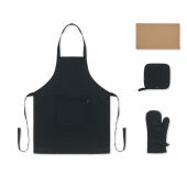 GALA SET - Gerecycled katoenen keukenset - Zwart