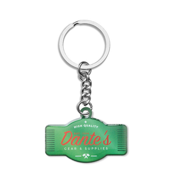 RVS sleutelhanger met een full color doming RVS sleutelhanger met een full color doming