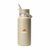 Hydro Flask Wide Mouth with Flex Straw Cap 946 ml waterfles - beige