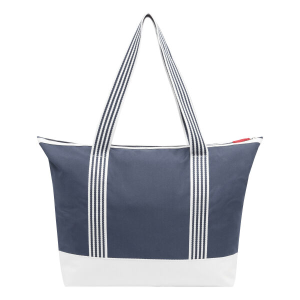 MARLENE - Beach bag beige, navy blue MARLENE - Beach bag beige, navy blue