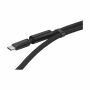 Lanyard 2-in-1 GRS RPET Load & Sync USB Cable - zwart Lanyard 2-in-1 GRS RPET Load & Sync USB Cable - zwart