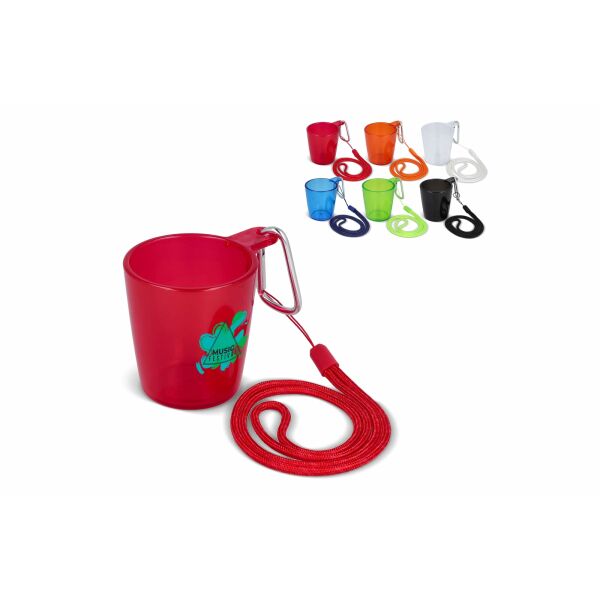 Festival shotglaasje with lanyard - Transparant / Wit Festival shotglaasje with lanyard - Transparant / Wit