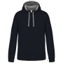 Sweater met contrasterende capuchon Navy / Fine Grey XXL