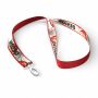 Polyester keycord met gesublimeerde satijnen overlay