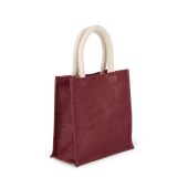 Shopper van jutecanvas - klein model Light Rosewood One Size