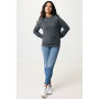 IQONIQ Denali gerecycled katoen sweater ongeverfd, heather anthracite (XXL)