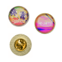 Ronde metalen pin met doming