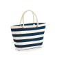 NAUTICAL BEACH BAG, NATURAL/NAVY, One size, WESTFORD MILL
