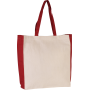 Tweekleurige shopper Natural / Red One Size