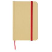 Reed A6 gerecycled notitieboek met harde kaft en effen pagina's - Rood