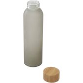 Lume 500 ml fles van mat natronkalkglas met bamboe deksel - Grijs
