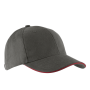 Orlando - 6 panel cap Slate Grey / Red One Size Orlando - 6 panel cap Slate Grey / Red One Size